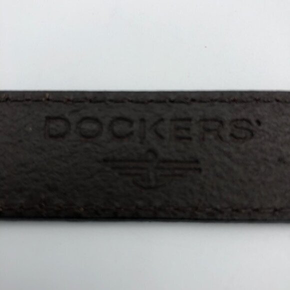 Dockers Dark Brown Full Grain Leather Belt NEW - Picture 3 of 6
